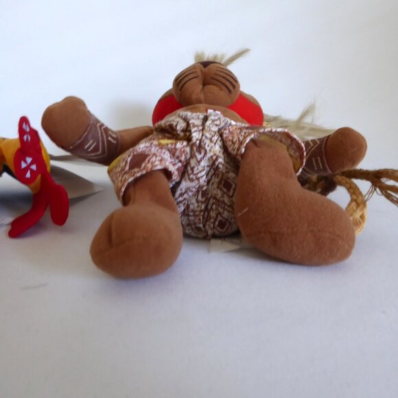 VINTAGE DISNEY STORE LION KING BROADWAY MUSICAL SIMBA TRICKSTER BEANIE PLUSH LOT - Picture 7 of 14